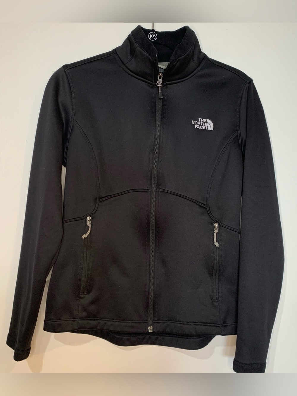 The North Face Womens Medium Black Full-Zip Fleece Lined Softshell Jacket